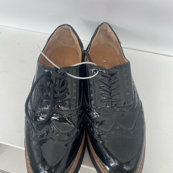 Madden Girl Black Patent Leather Oxford Platform Shoes - Picture 3 of 6